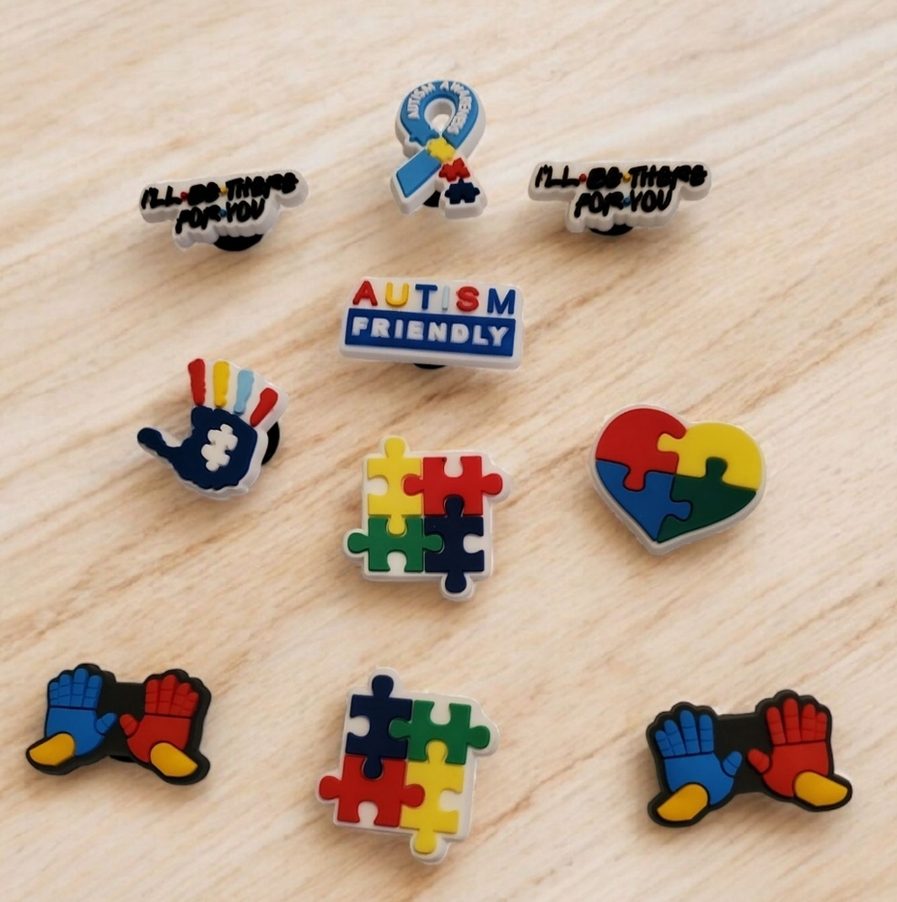 Autism Croc Charms Set | Puzzle Piece Shoe Charms | Autism Awareness Gift